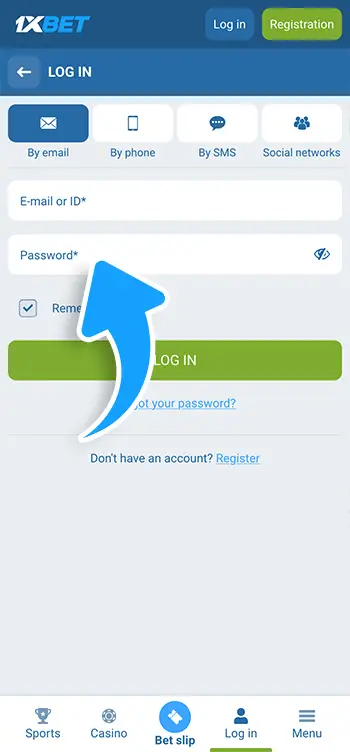 Step 3 - Enter the password