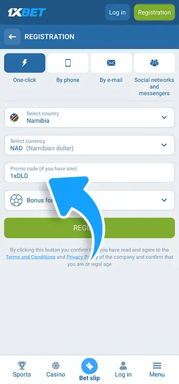 Step 4 - Insert the promo code in the designated field