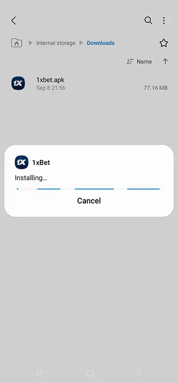 Step 6 - Wait for installation, then open and log in or register