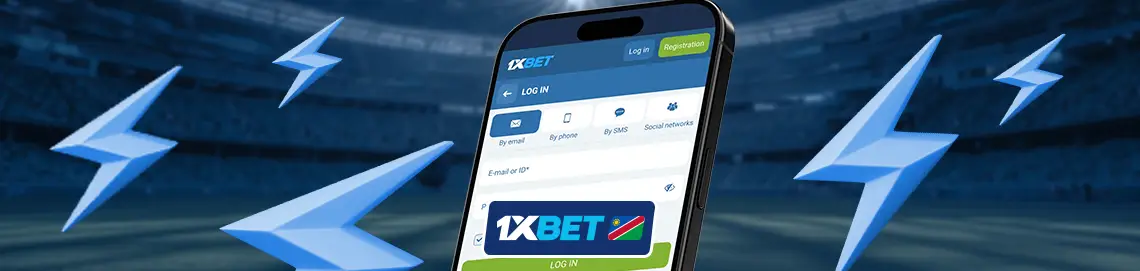 1xBet login from a mobile device in Namibia